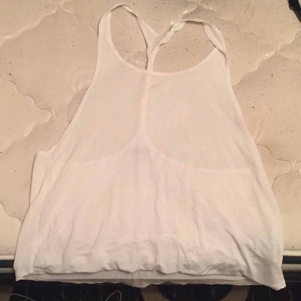 white tank top